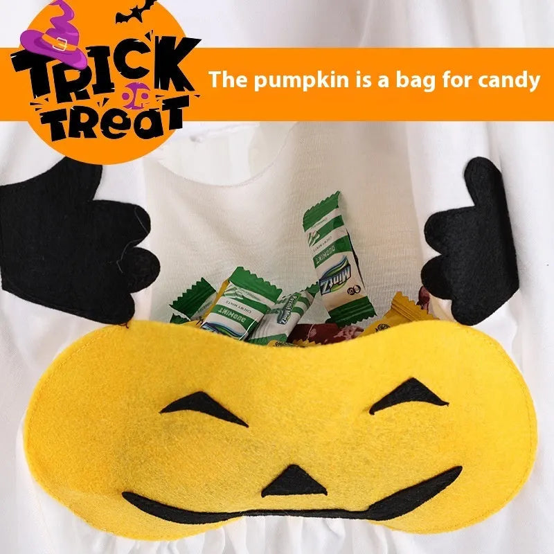 White pumpkin ghost Halloween costume for dogs in three sizes