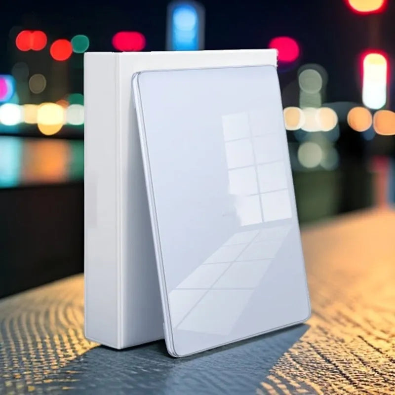 Transparent hard protective shell for MacBook Air and Pro laptops on a desk