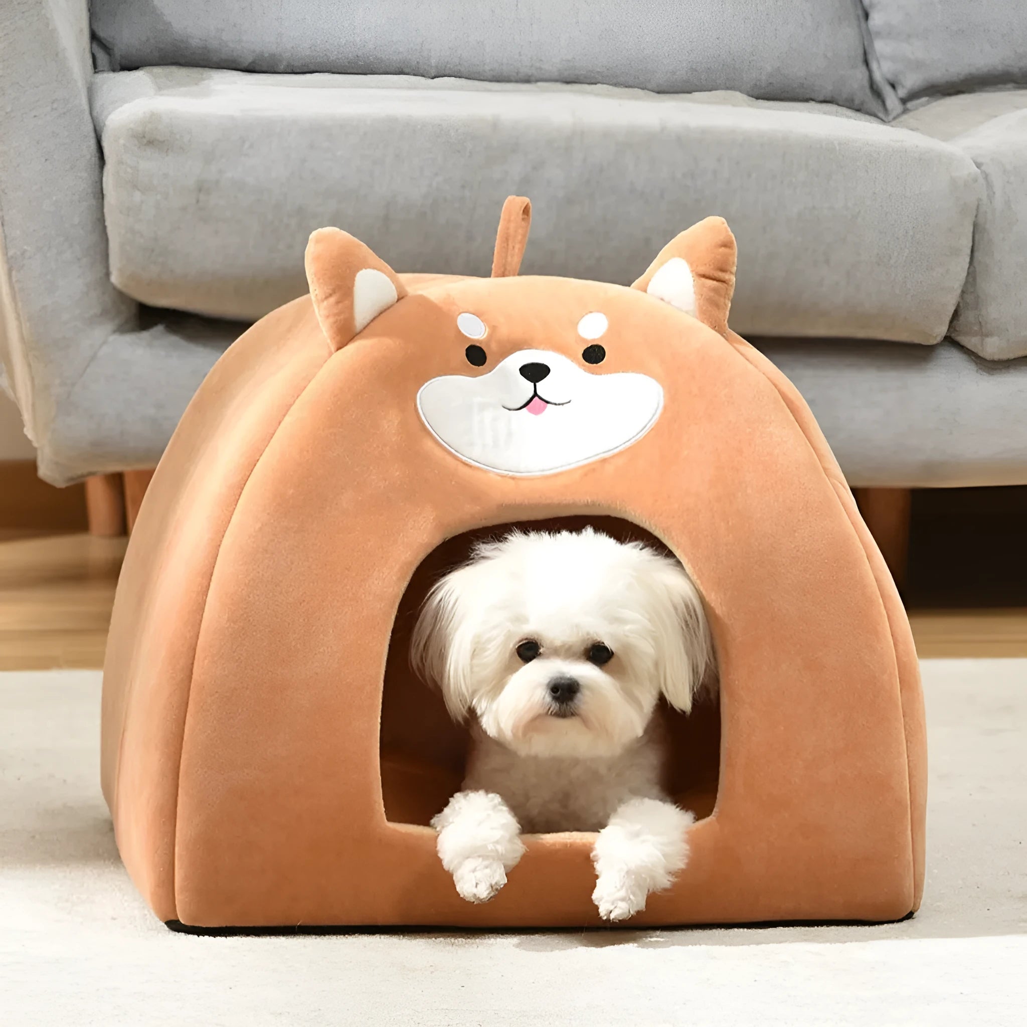 Machine washable cloth cat bed in small medium large sizes for autumn winter use