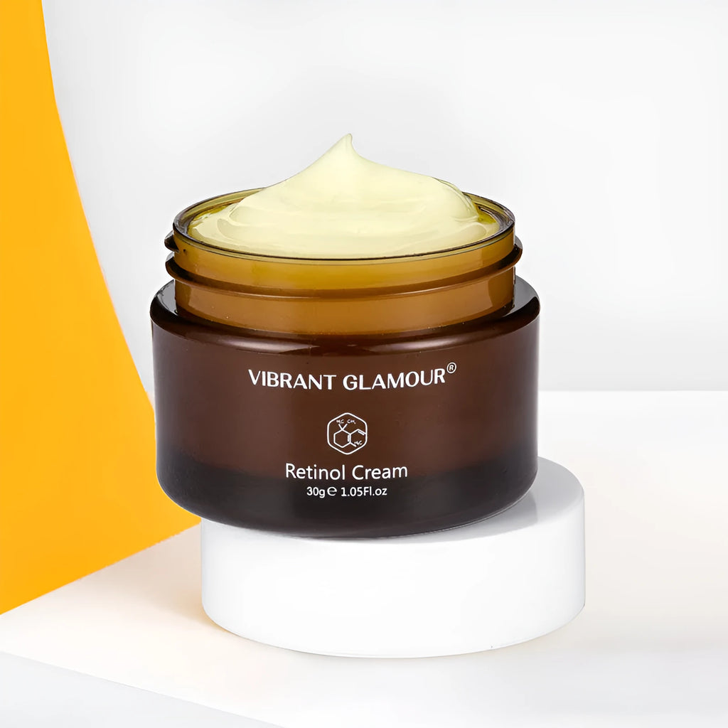 30g bottle of retinol facial serum for reducing fine lines and dry skin.
