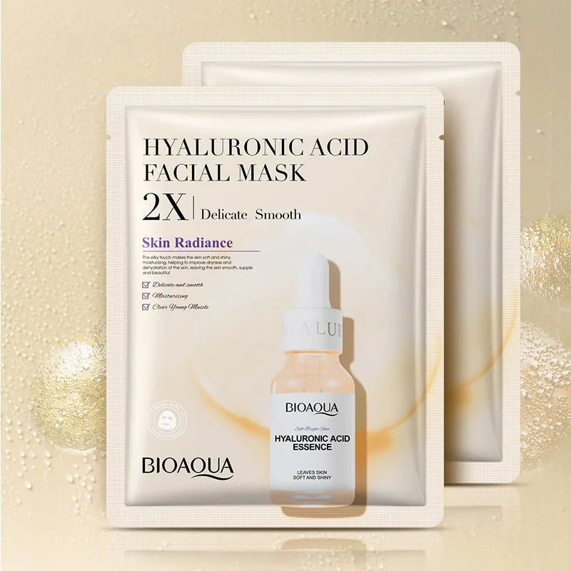 Collagen face sheet mask with 30g serum containing hyaluronic acid, vitamin C, and Centella Asiatica extract