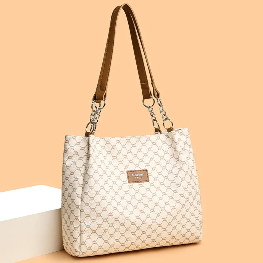 Women's brown retro PU leather crossbody handbag with adjustable strap