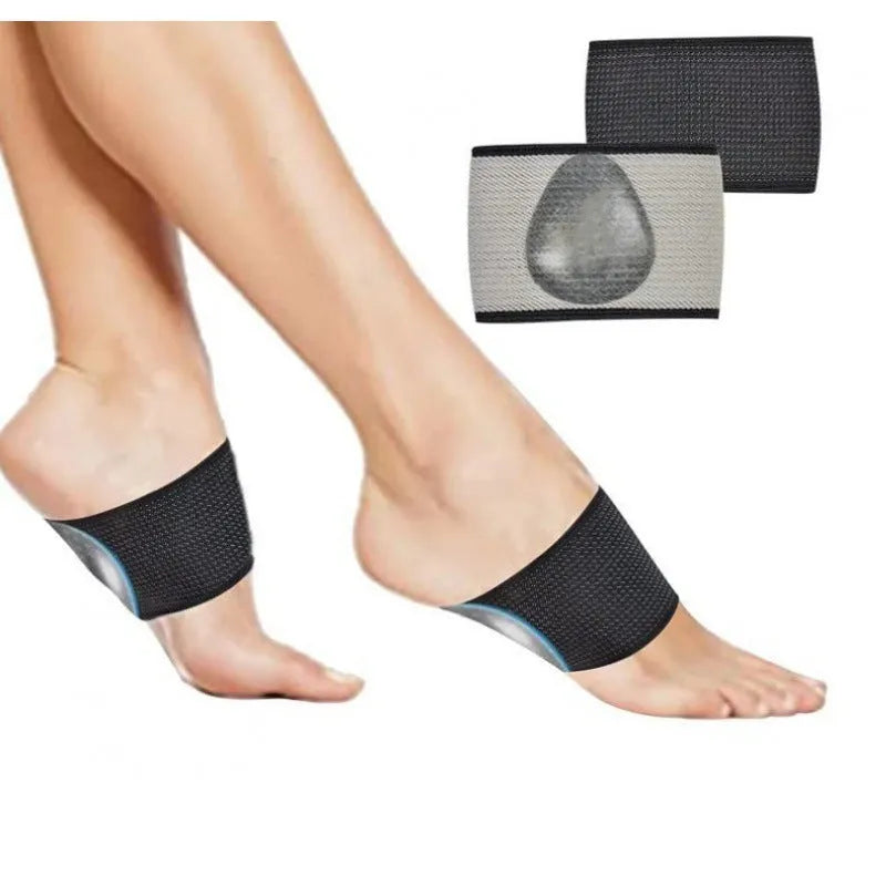 Elastic arch support foot bandage with heart pad design, adjustable compression for foot alignment