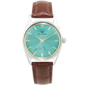 Shanghai Diamond Brand men's watch with 38mm green dial showing four strap options