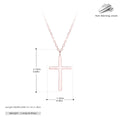 S925 sterling silver necklace with cross pendant on adjustable 41-50cm chain in gold electroplated finish