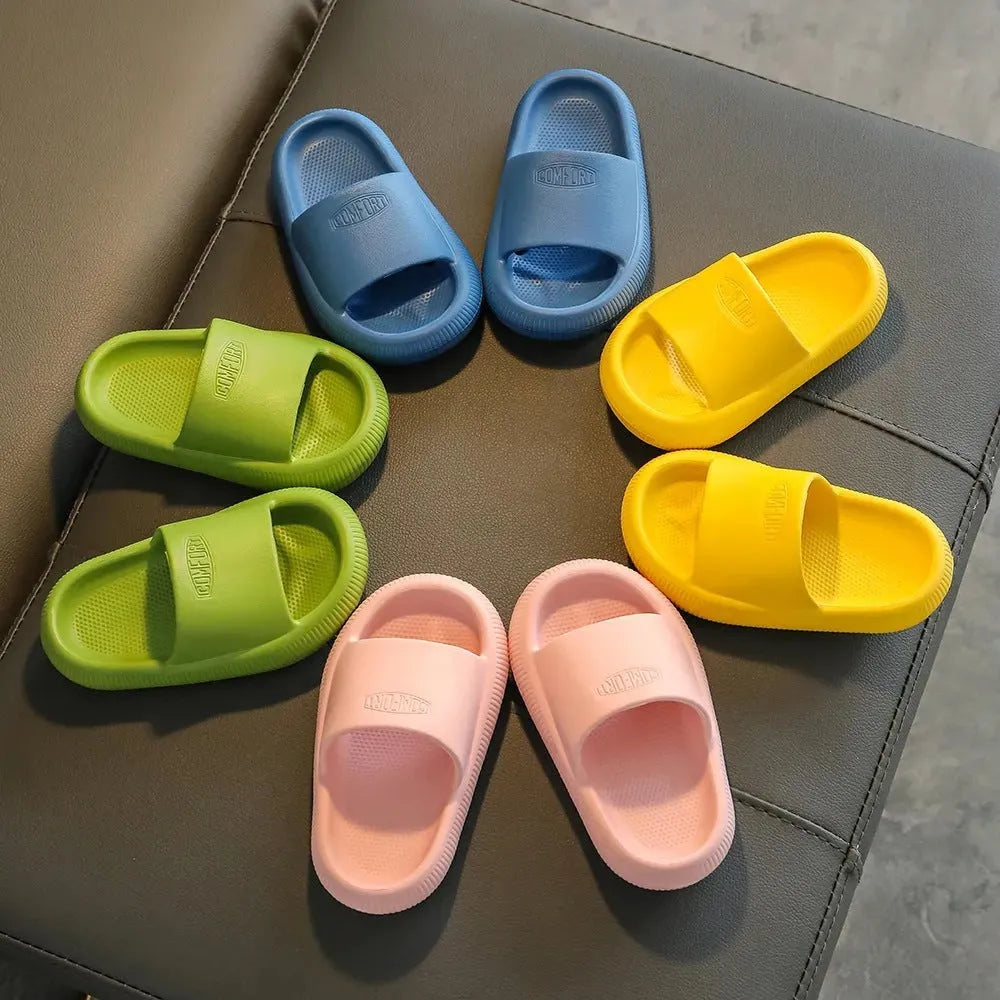 Children's EVA slippers in mixed colours with 1.5cm non-slip soles, sizes 15.5cm to 21.5cm