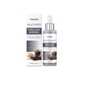 Black Rice Exfoliating Liquid bottle with 80ml capacity, showing salicylic acid and hyaluronic acid ingredients