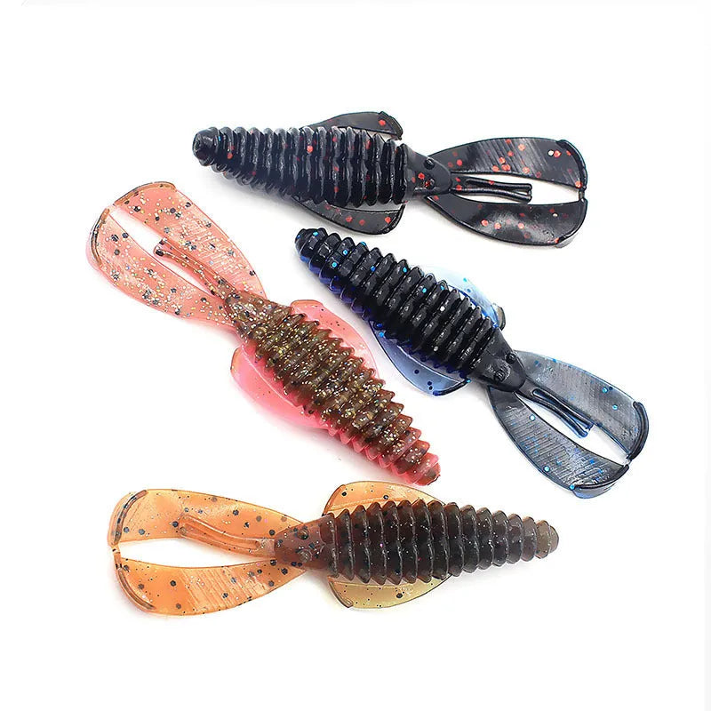 PVC fishing soft bait lures in 8cm and 12cm sizes showing colour variations 1-12