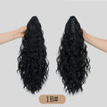 Corn curler wig with water ripple grip ponytail in synthetic high-temperature fibre, shown with hair clip.