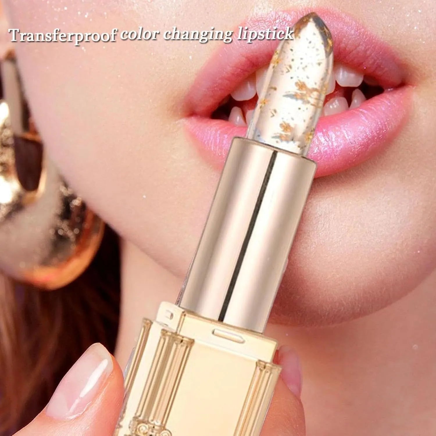 Temperature change lip balm in 3.5g tube with transparent colour adaptation