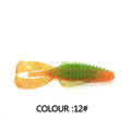 PVC fishing soft bait lures in 8cm and 12cm sizes showing colour variations 1-12