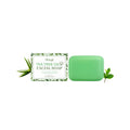 100g tea tree oil cleansing soap bar with glycerin, aloe extract and mint leaves
