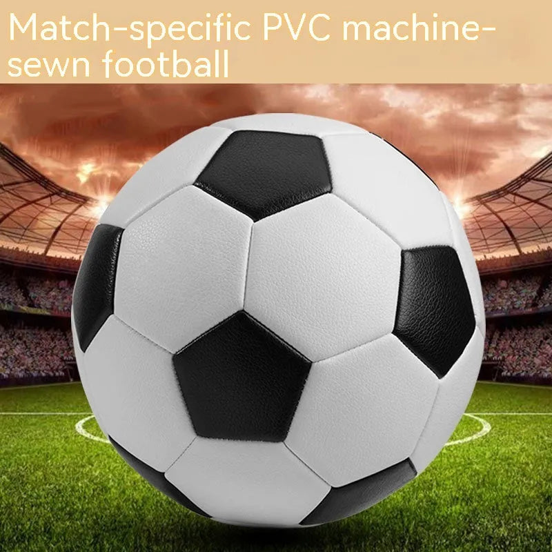 No. 4 size PVC football with machine-seam construction in Tornado Blue colour for youth training