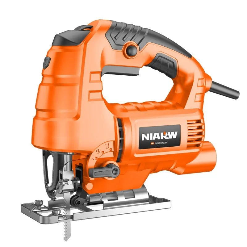 600W handheld single speed electric scroll saw with five saw blades for PVC, wood and metal cutting, 220V EU