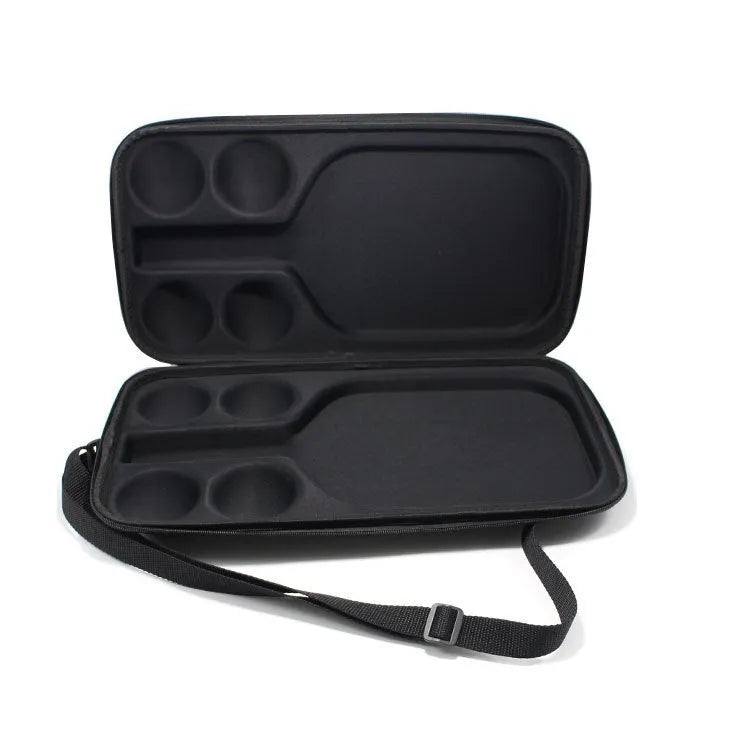 Black Peak pickleball storage box measuring 45x25x8cm with dual shoulder straps