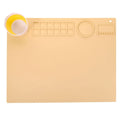 Silicone double bowl painting mat measuring 50 by 40 centimetres for watercolour art