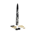 Universal 14cm car bullet antenna shown in black, camouflage green, and American flag designs.