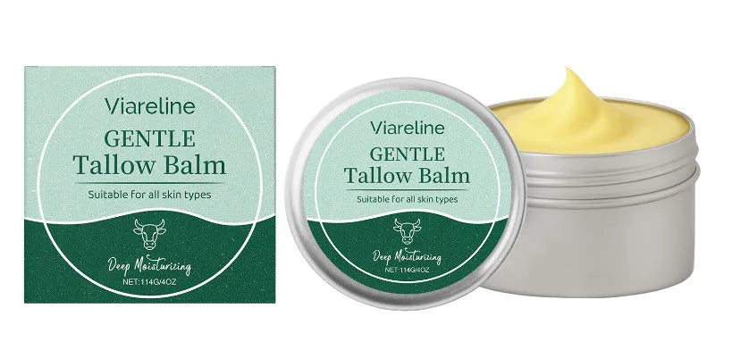 A 114g jar of Cow Fat Moisturising Cream for face and body hydration.