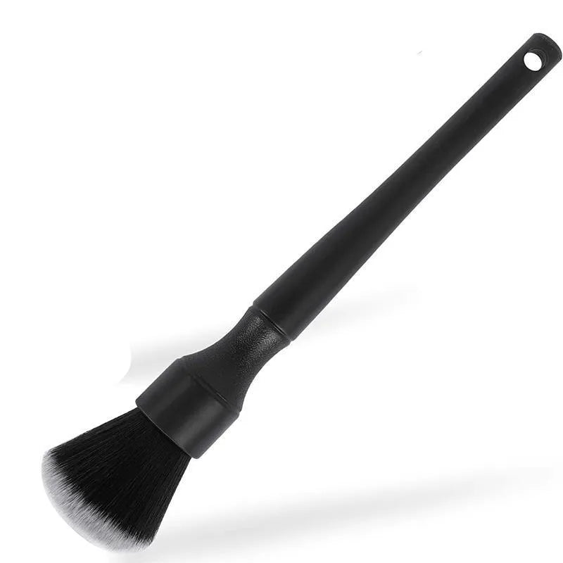 Black car detailing brush with pig hair bristles showing 240mm and 160mm size options