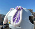 Carbon fibre rabbit ears decoration for motorcycle helmets in various colours