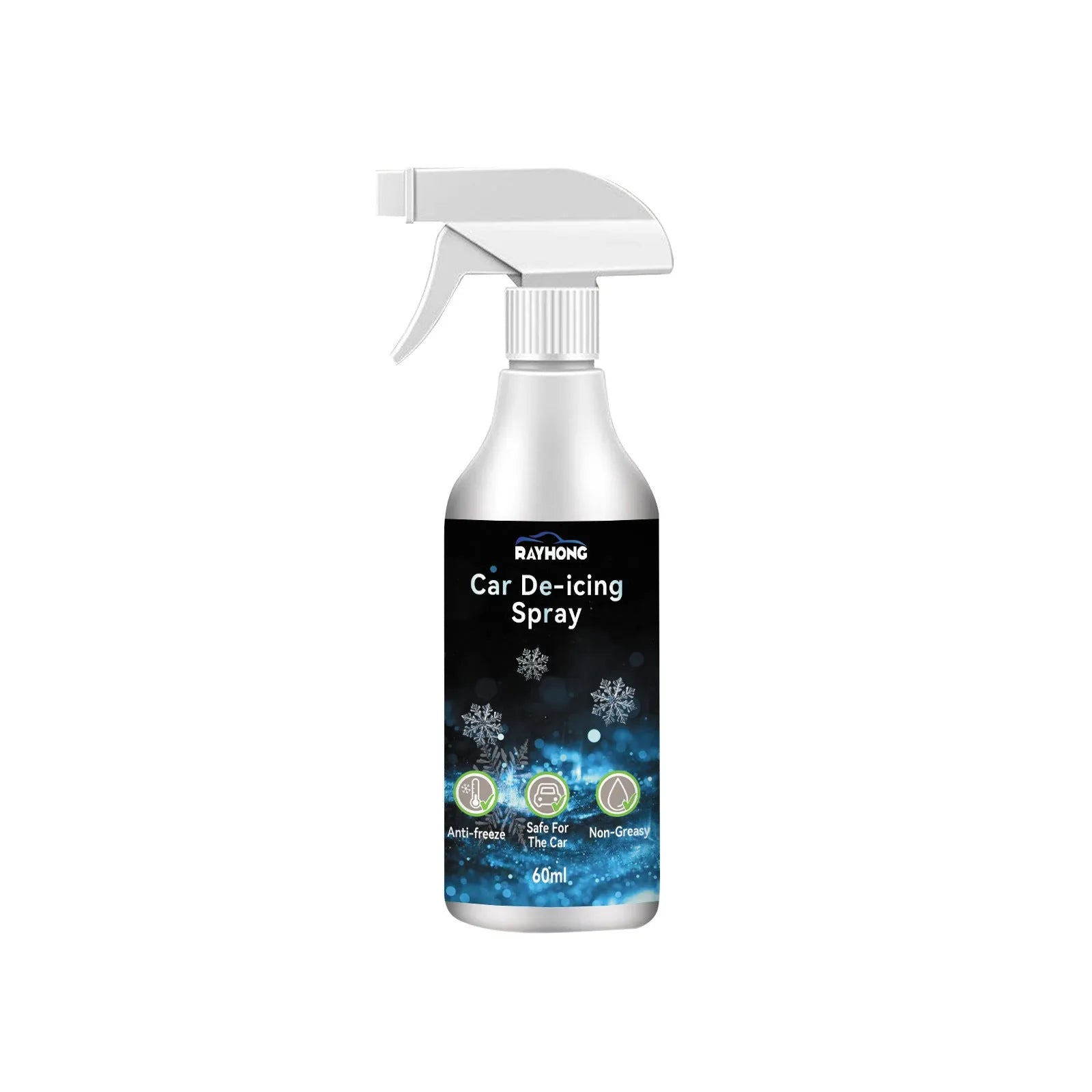 60ml car windscreen de-icer spray bottle for winter ice and snow removal