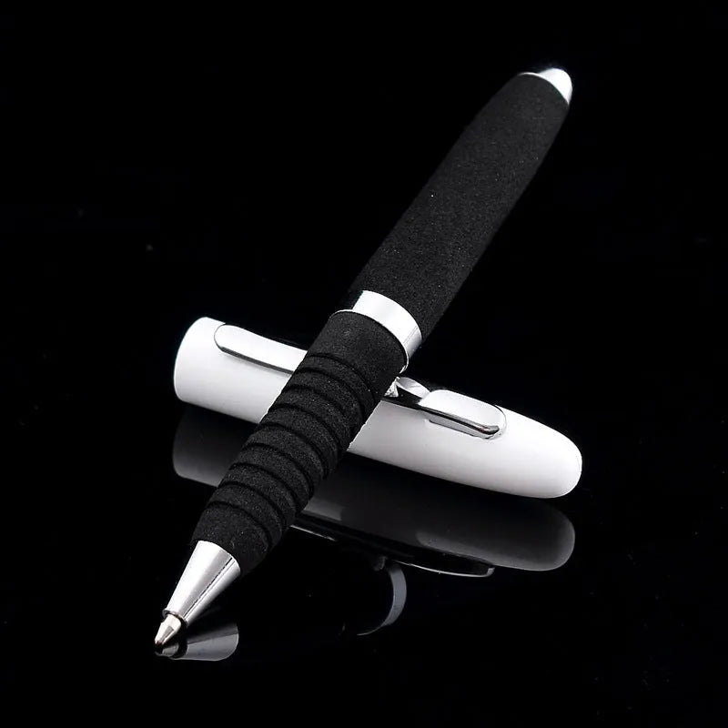 EVA Metal Cap Mini Ballpoint Pen with metal body, 1.0mm tip, and seven colour options on white background