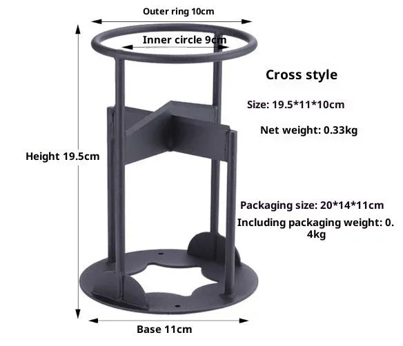 Manual high carbon steel wood splitting tool, wall-mounted log splitter in 19cm to 41cm sizes
