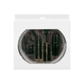 Eight-piece vacuum cleaner accessory set with specialised tools for cleaning compact spaces under 10 square metres