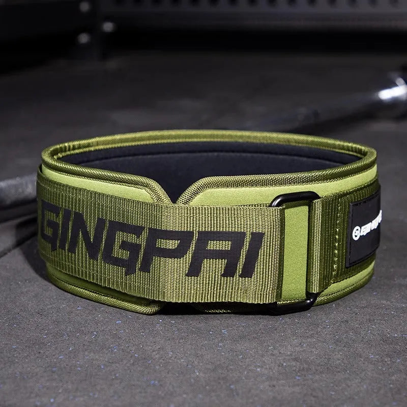 Abdominal exercising band for waist protection in weightlifting exercises like squats and bench presses
