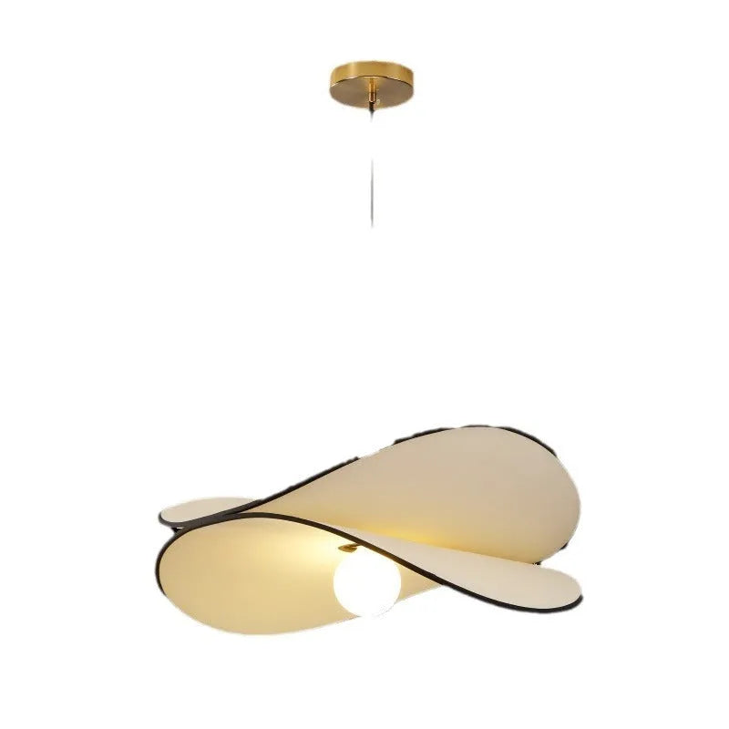 French style artistic chandelier pendant light with fabric potato chips texture in modern simplicity design