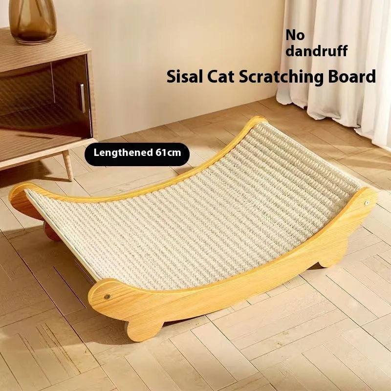 Sisal cat scratch board with 30cm by 45cm natural fibre scratching surface in pastoral style design