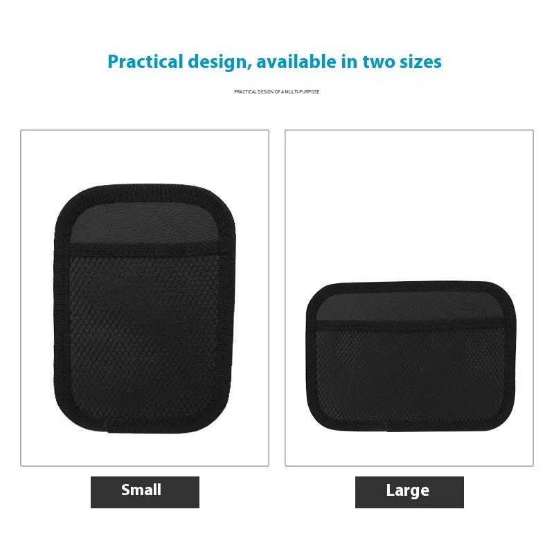 Adhesive polyester mesh storage net pocket in large or small size for car and home paste-on organisation