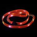 Fluorescent PVC dog leash and collar set in bright colours for pet walking