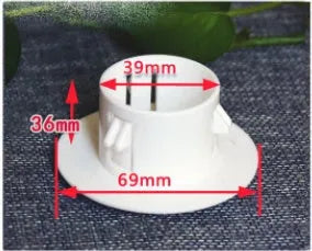 Plastic air conditioning wall hole cover and sealing kit with multiple cap sizes