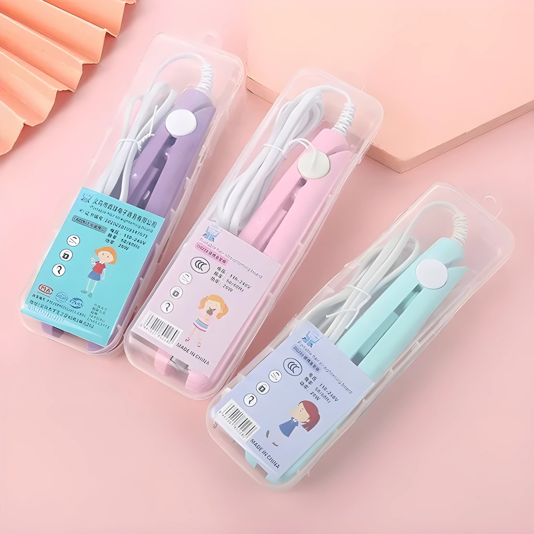 45W hairdressing splint hair perm tool in choice of colours with straight clip and storage box