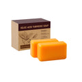 Turmeric soap set with two 100g bars containing kojic acid, shea butter, collagen and retinol