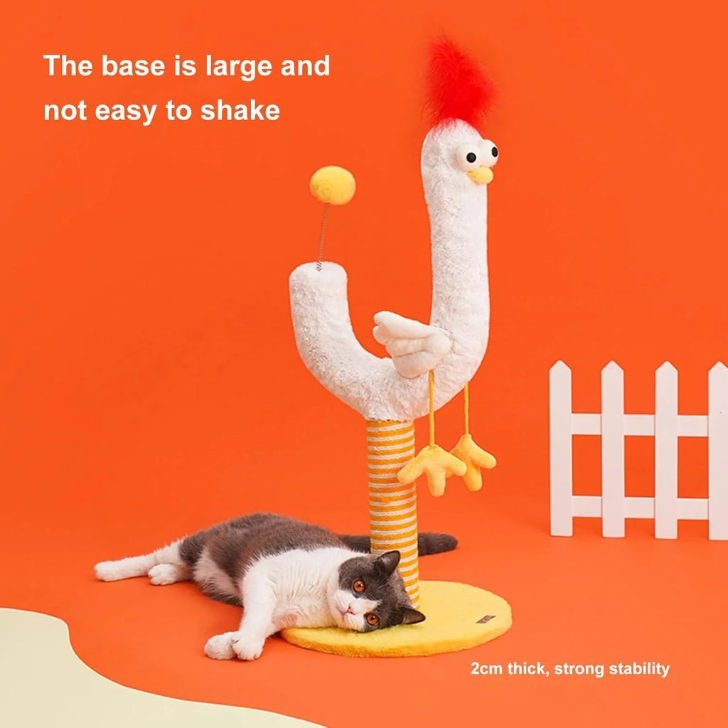 Sisal vertical cat scratching post with U-shaped surface measuring 35x35x88cm for indoor cats