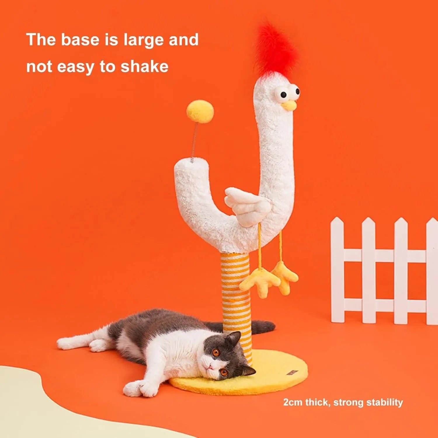 Sisal vertical cat scratching post with U-shaped surface measuring 35x35x88cm for indoor cats