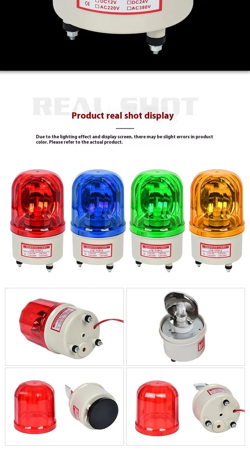 LTE-1101J red rotating warning light with sound alarm for industrial machine tool use