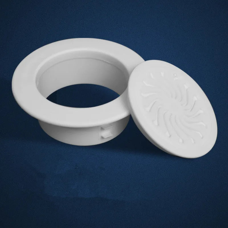 Plastic air conditioning wall hole cover and sealing kit with multiple cap sizes