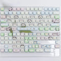 Full set of 26 PBT key caps with cute puppy designs for mechanical keyboards