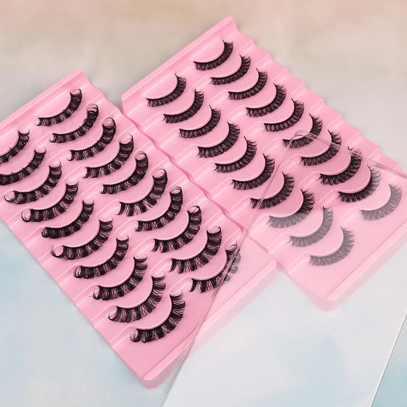 DD curve thick false eyelashes, handmade advanced fibre, ten pairs, DH06 H5 mixed and DH065