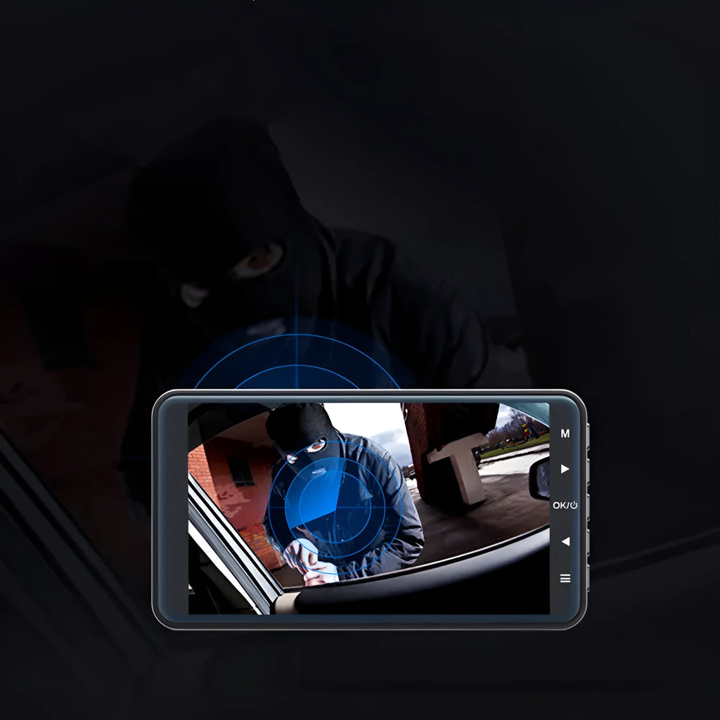 4-inch touchscreen dual lens dash cam for car front and rear recording