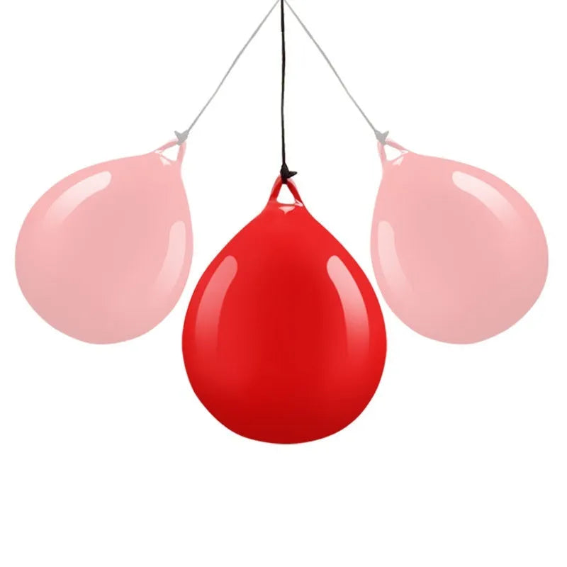 Red water-filled boxing ball with hook rope for martial arts training