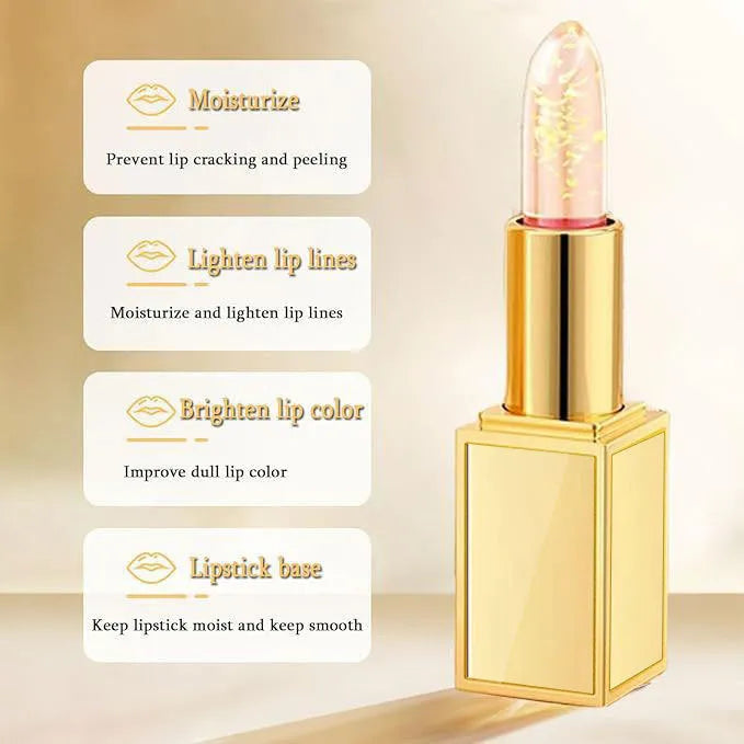 Temperature change lip balm in 3.5g tube with transparent colour adaptation