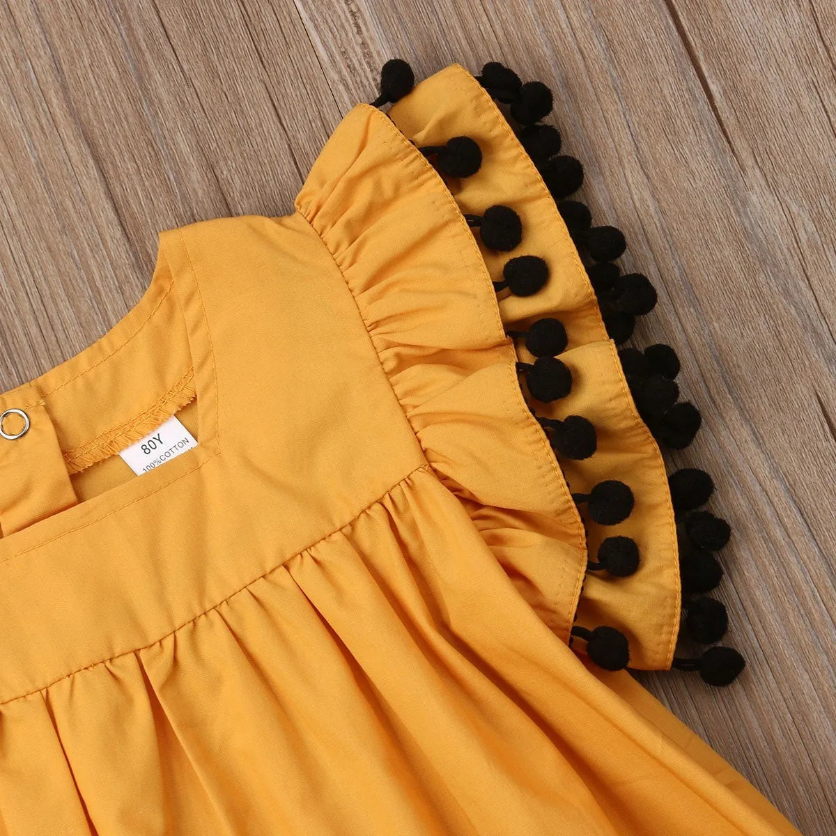Orange sleeveless girls' dress in sizes 12M 2T 3T 4T 5T for children and newborn clothing