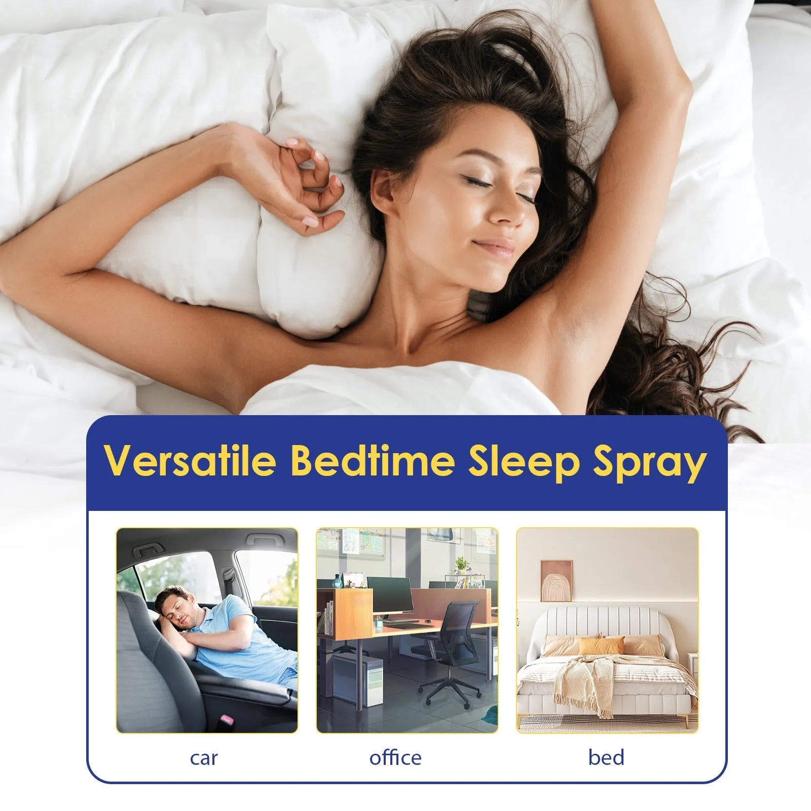 60ml aromatherapy sleep care spray bottle with lavender chamomile formula for bedtime relaxation