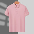 Loose fit short sleeve polo shirt in Army Green with ice ion single collar lapel