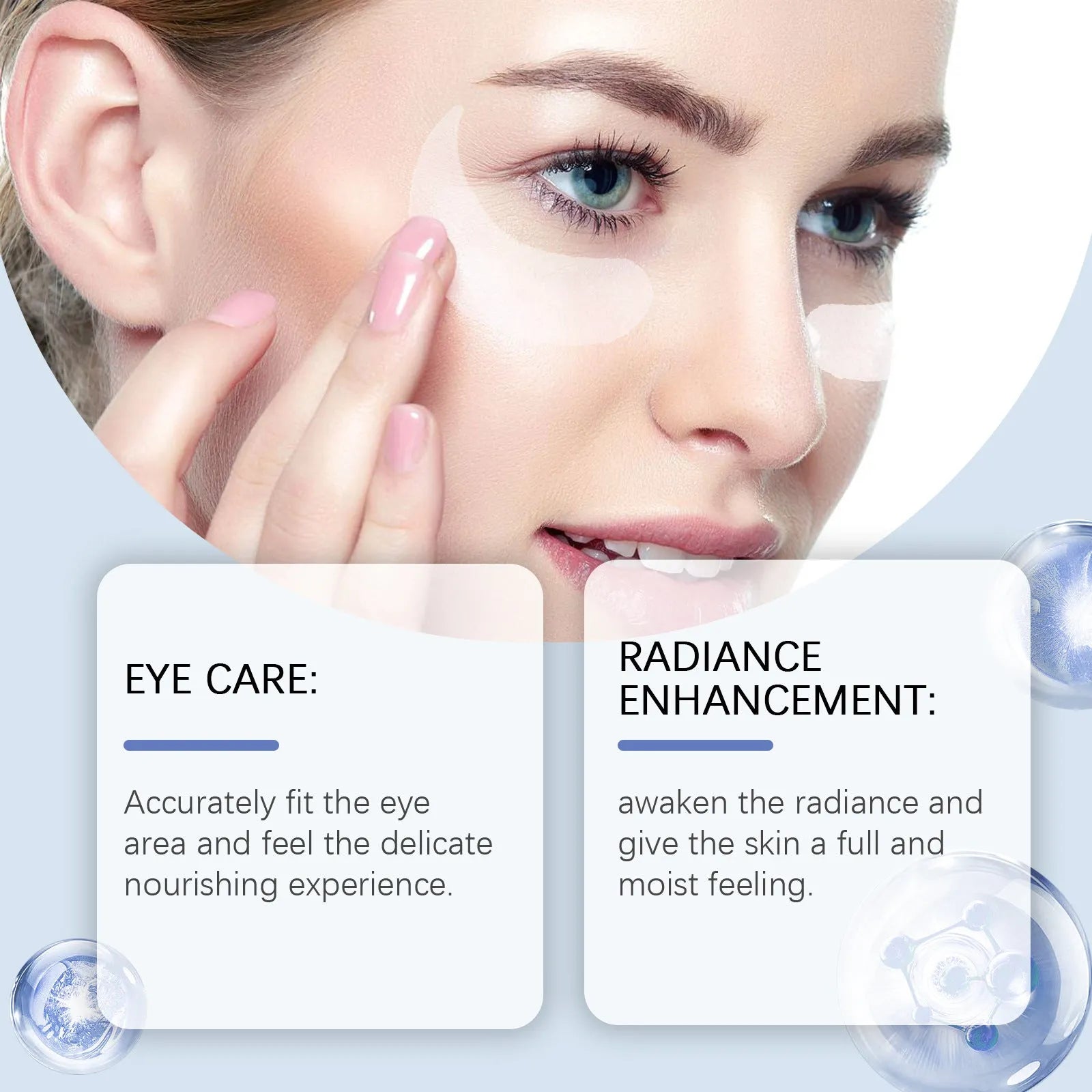Elastic eye care microneedle patch for wrinkle treatment around eyes
