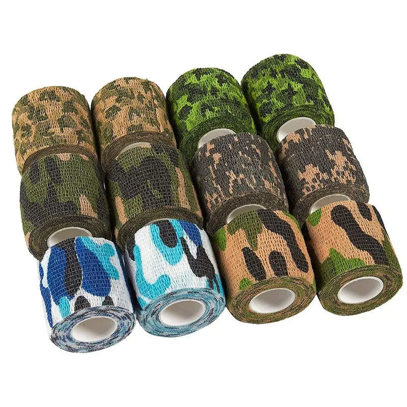Camouflage elastic bandage roll for wrapping hunting camera legs and telescopic equipment